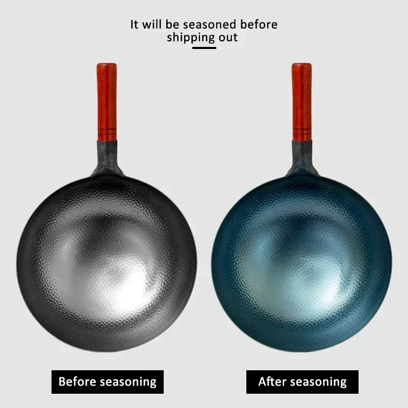 Dosa Pan Iron - Traditional Handmade Iron Wok Real Hammer