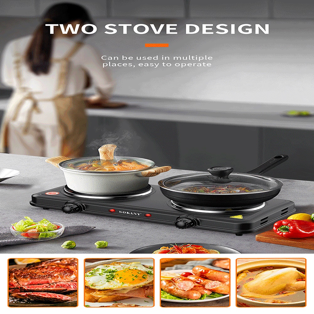 Hot Pot Portable Dual - 2000W High Power Dual Pot Electric