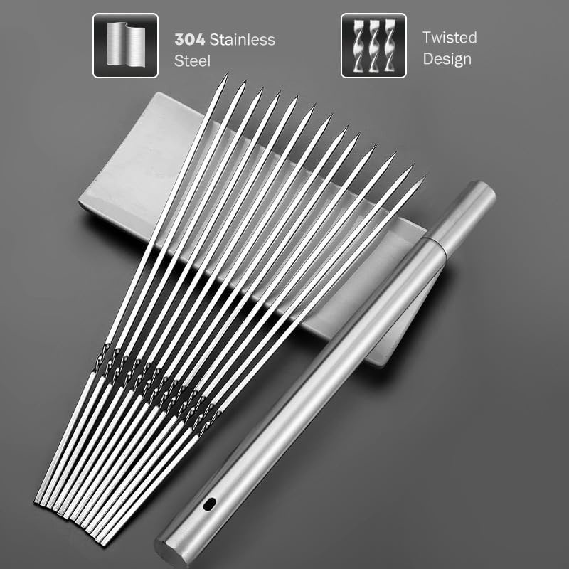 Dosa Pan Iron - Stainless Steel Barbecue Skewer Reusable BBQ
