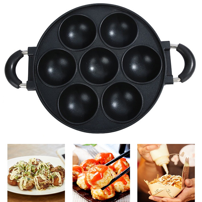 Dosa Pan Iron - 7 Hole Cake Cooking Pan Cast