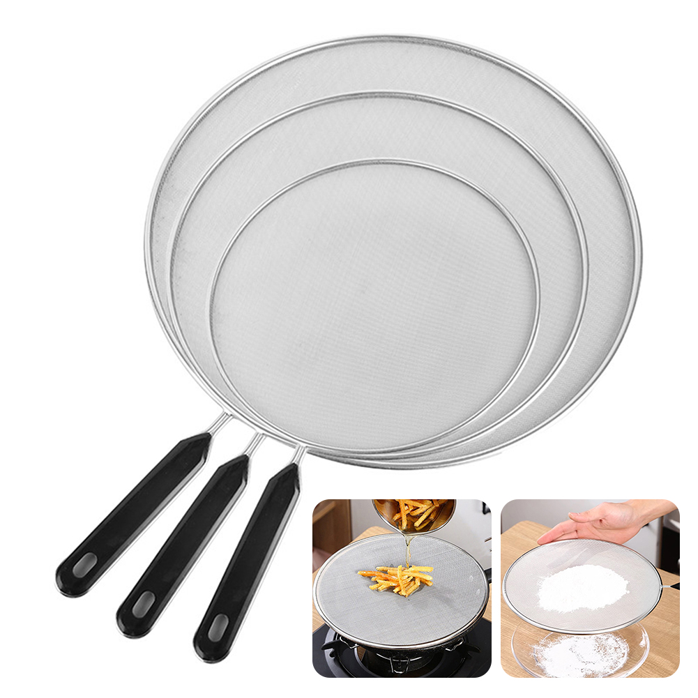 Dosa Pan Iron - 19-33cm Stainless Steel Oil Splatter Screen