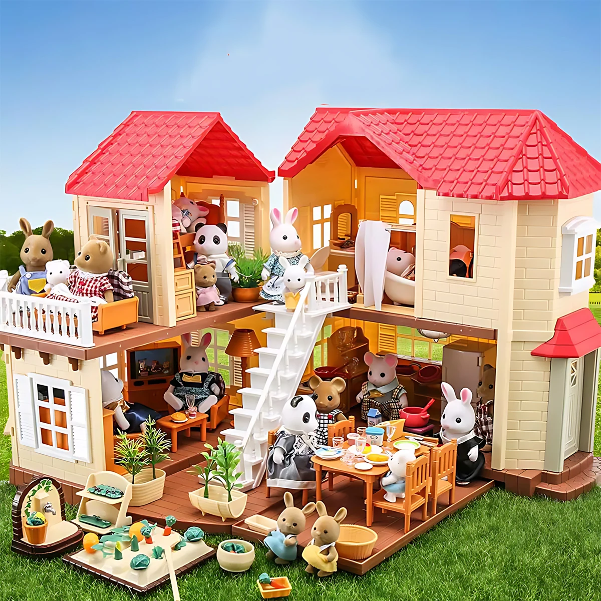 Home Cooking Kitchen - Miniature Furniture 1:12 Dollhouse Kitchen Livingroom