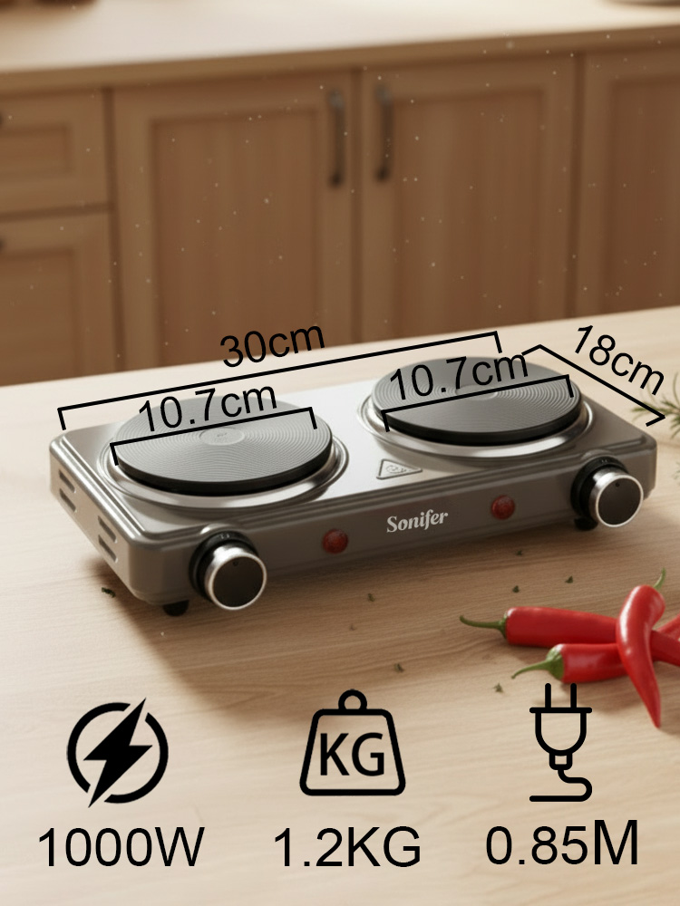 Double Burner Electric Stove S - đánh giá và giá Hot Pot Portable Dual