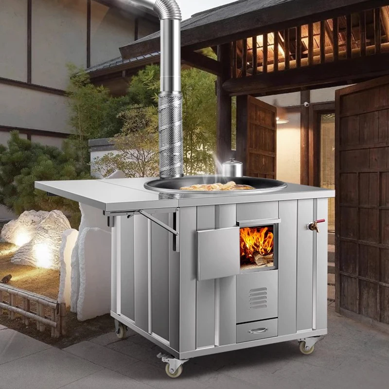 Stainless Steel Firewood Stove - đánh giá và giá Home Cooking Heater