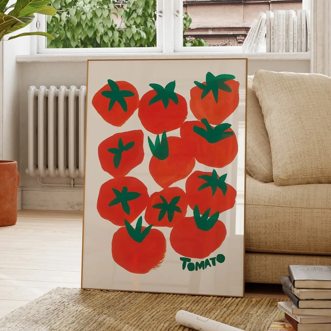 Red Food Tomato Funny Wall Art - đánh giá và giá Home Cooking Oil