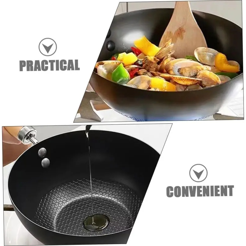 Uncoated Flat Bottom Wok Small - đánh giá và giá Dosa Pan Iron