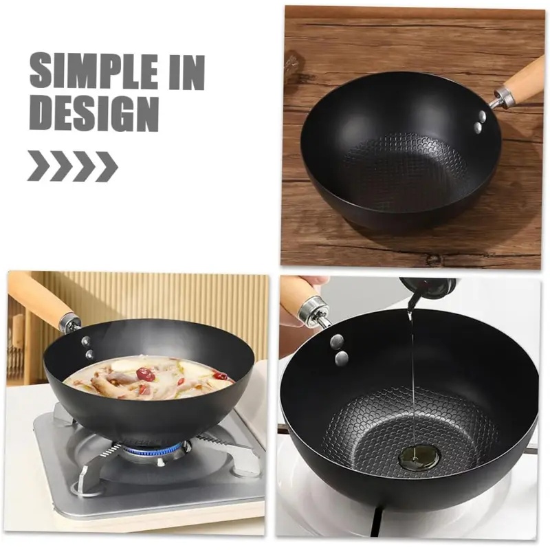Uncoated Flat Bottom Wok Small - đánh giá và giá Dosa Pan Iron