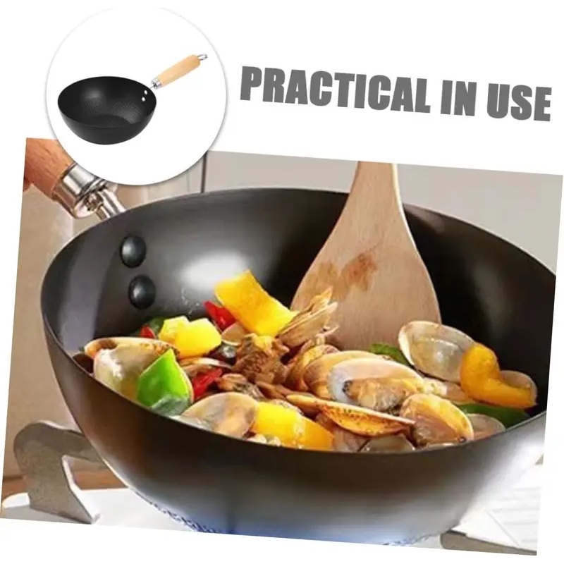 Uncoated Flat Bottom Wok Small - đánh giá và giá Dosa Pan Iron