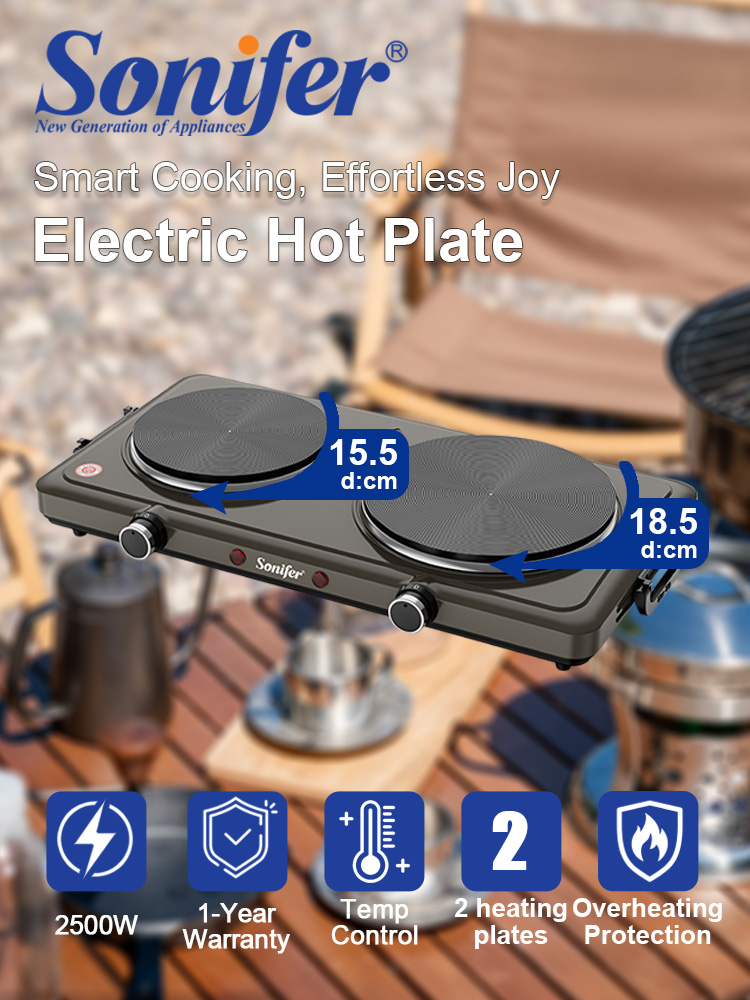 Sonifer SF-3071 Double Electri - đánh giá và giá Hot Pot Portable Dual