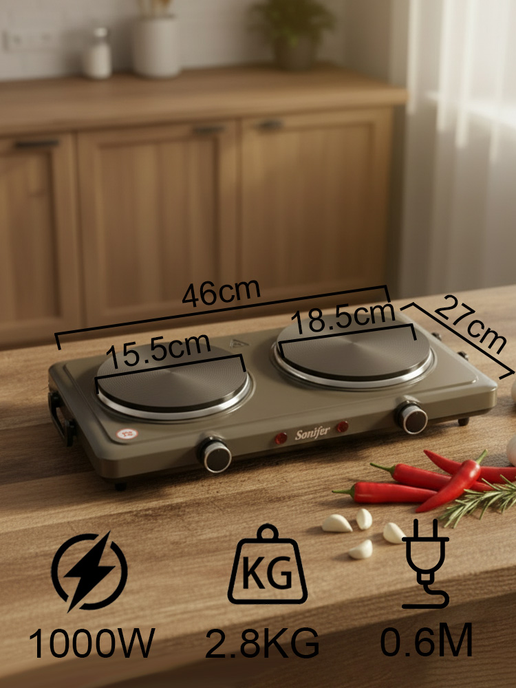 Sonifer SF-3071 Double Electri - đánh giá và giá Hot Pot Portable Dual
