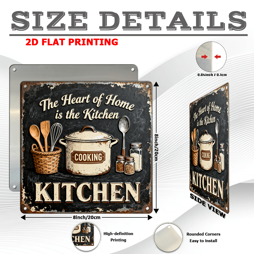 Vintage Metal Kitchen Wall Dec - đánh giá và giá Home Cooking Kitchen