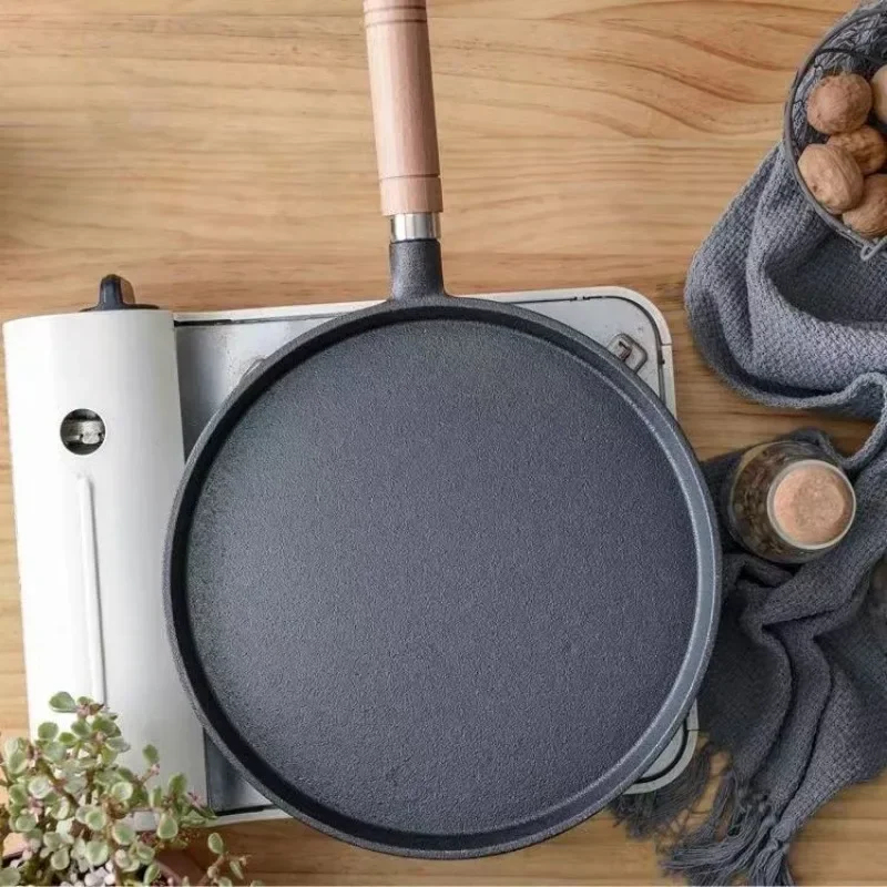 20cm Cast Iron Skillet Wooden  - đánh giá và giá Dosa Pan Iron
