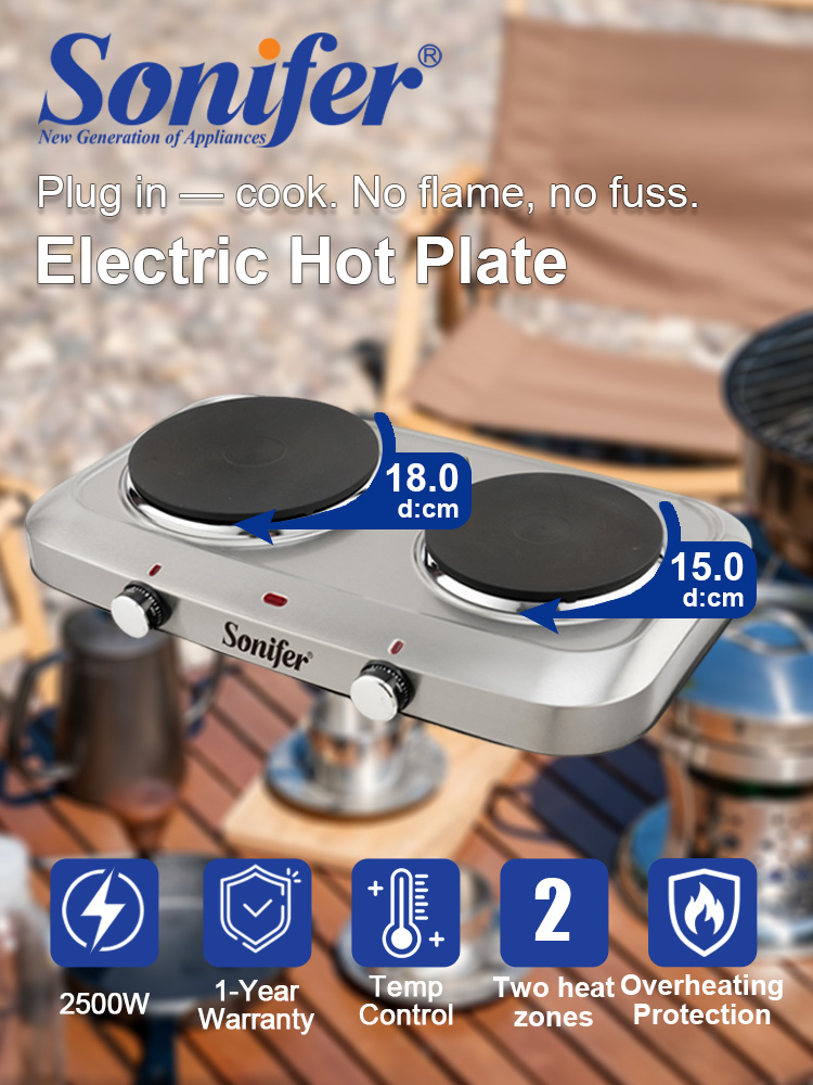 Double Burner Electric Stove S - đánh giá và giá Hot Pot Portable Dual